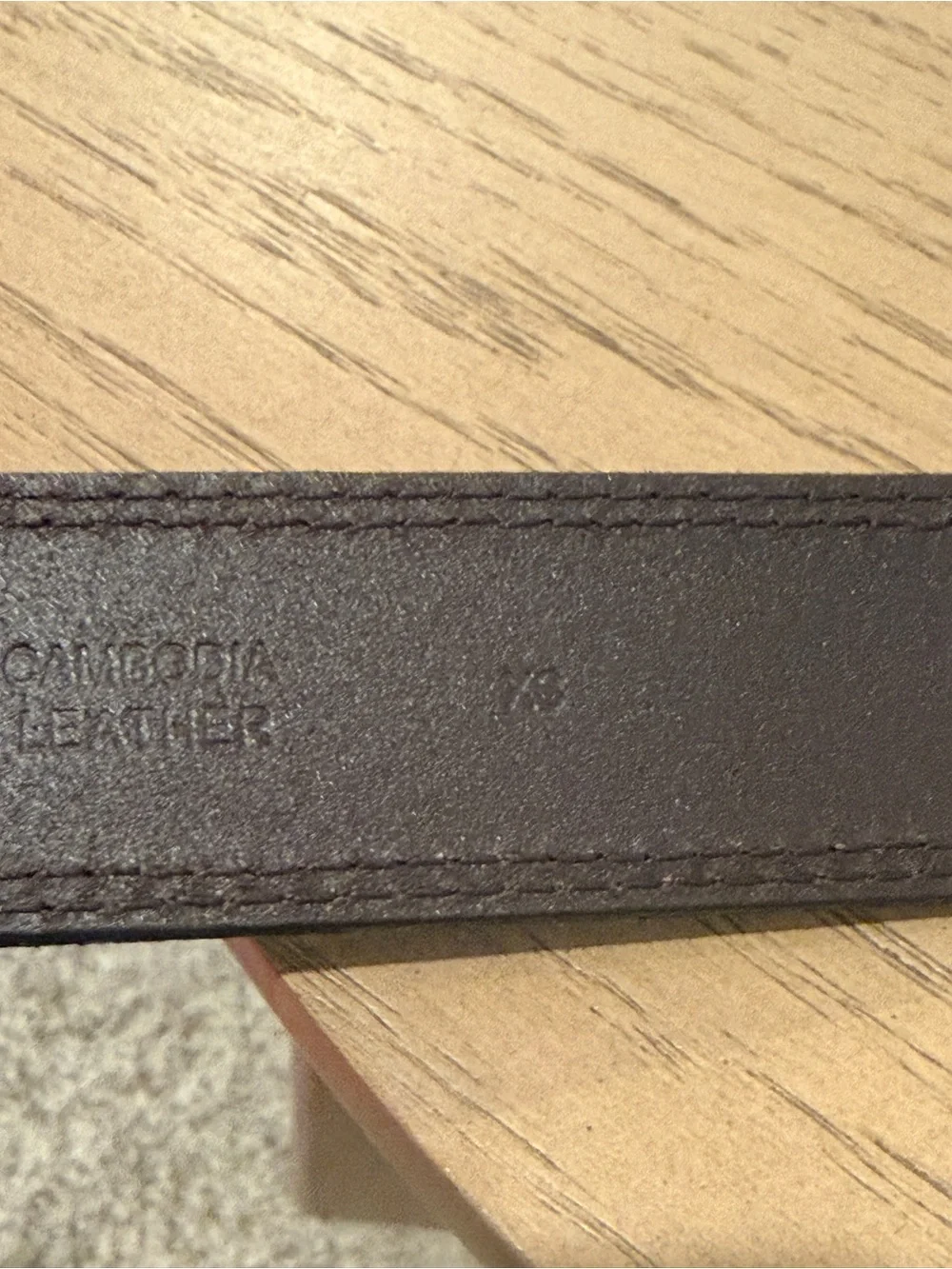 Quince Dark Brown Leather Belt with Gold Buckle